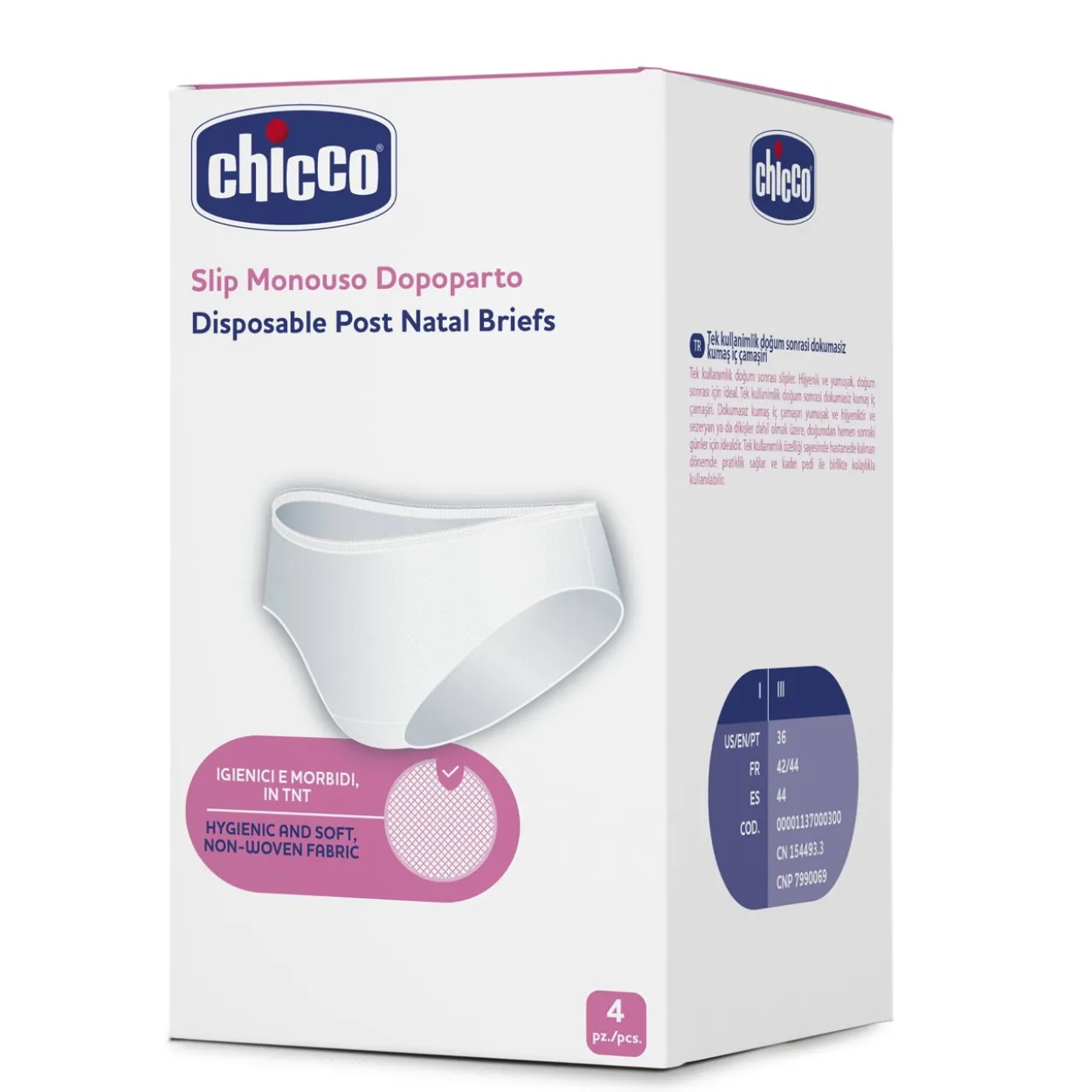 Slip monouso dopoparto in tessuto non tessuto