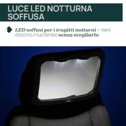 Specchio retrovisore LED per sedile posteriore