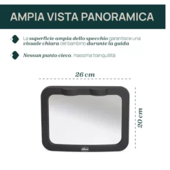 Specchio retrovisore LED per sedile posteriore