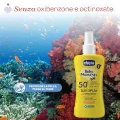 SPF 50+ Latte Solare Spray. Protezione molto alta.