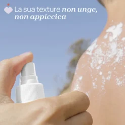 SPF 50+ Latte Solare Spray. Protezione molto alta.