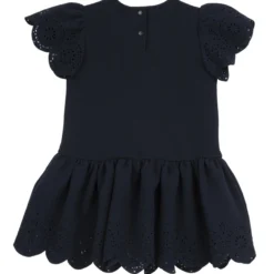 Vestito manica corta con smerlo