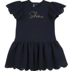 Vestito manica corta con smerlo