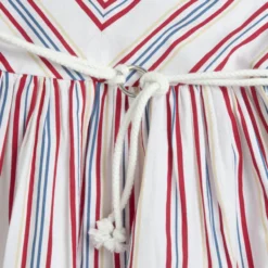 Vestito manica corta con stampa rigata