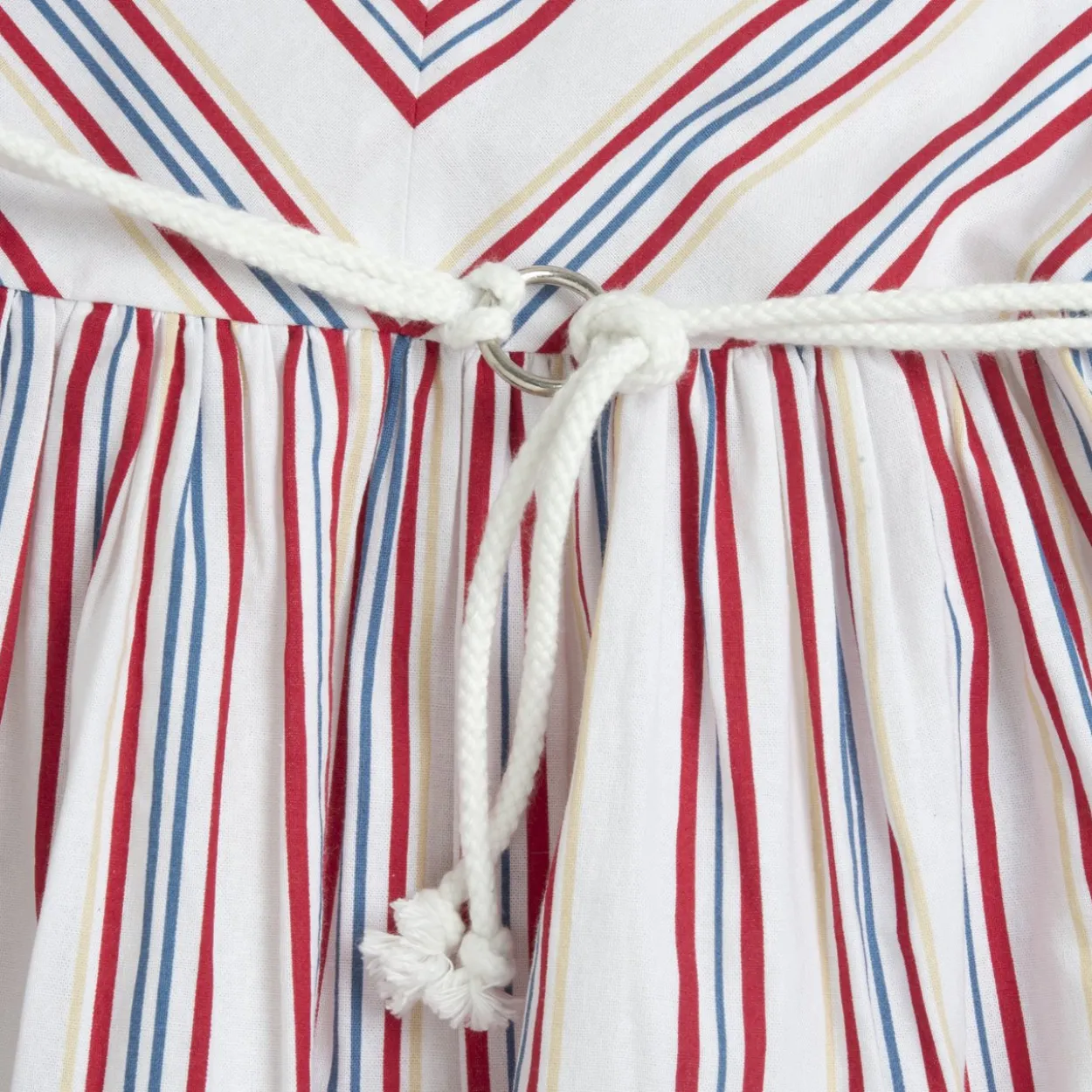 Vestito manica corta con stampa rigata