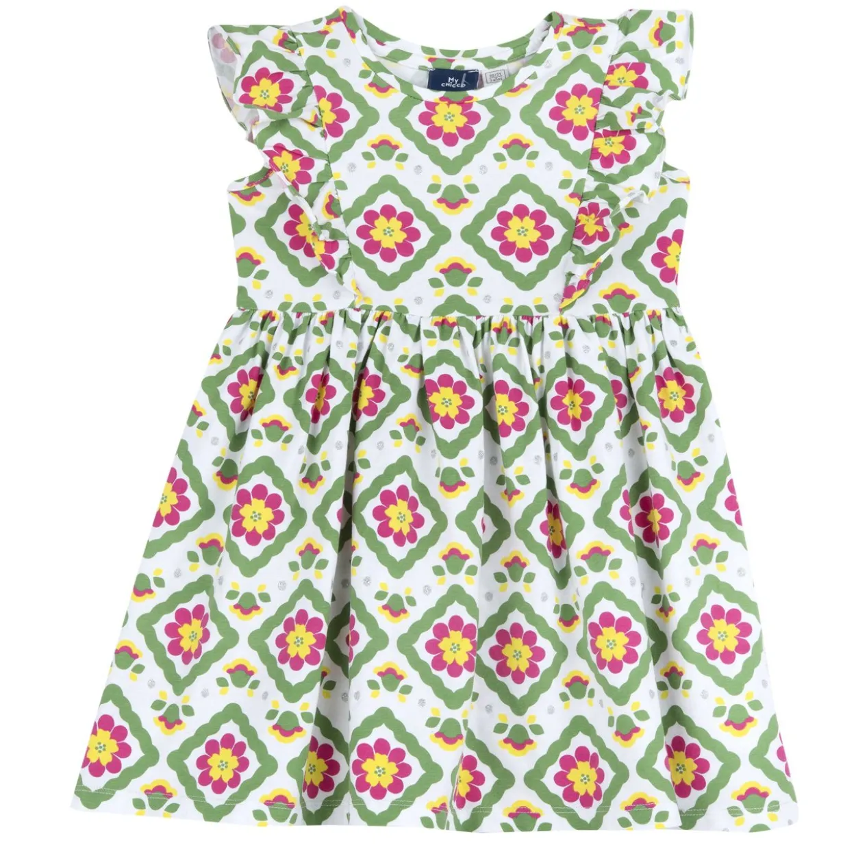 Vestito manica corta fantasia