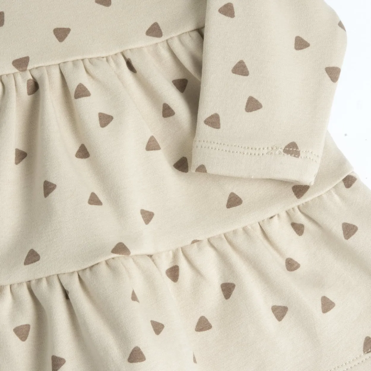 Vestito manica lunga con balze