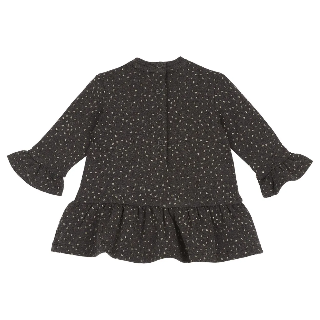 Vestito manica lunga con balze