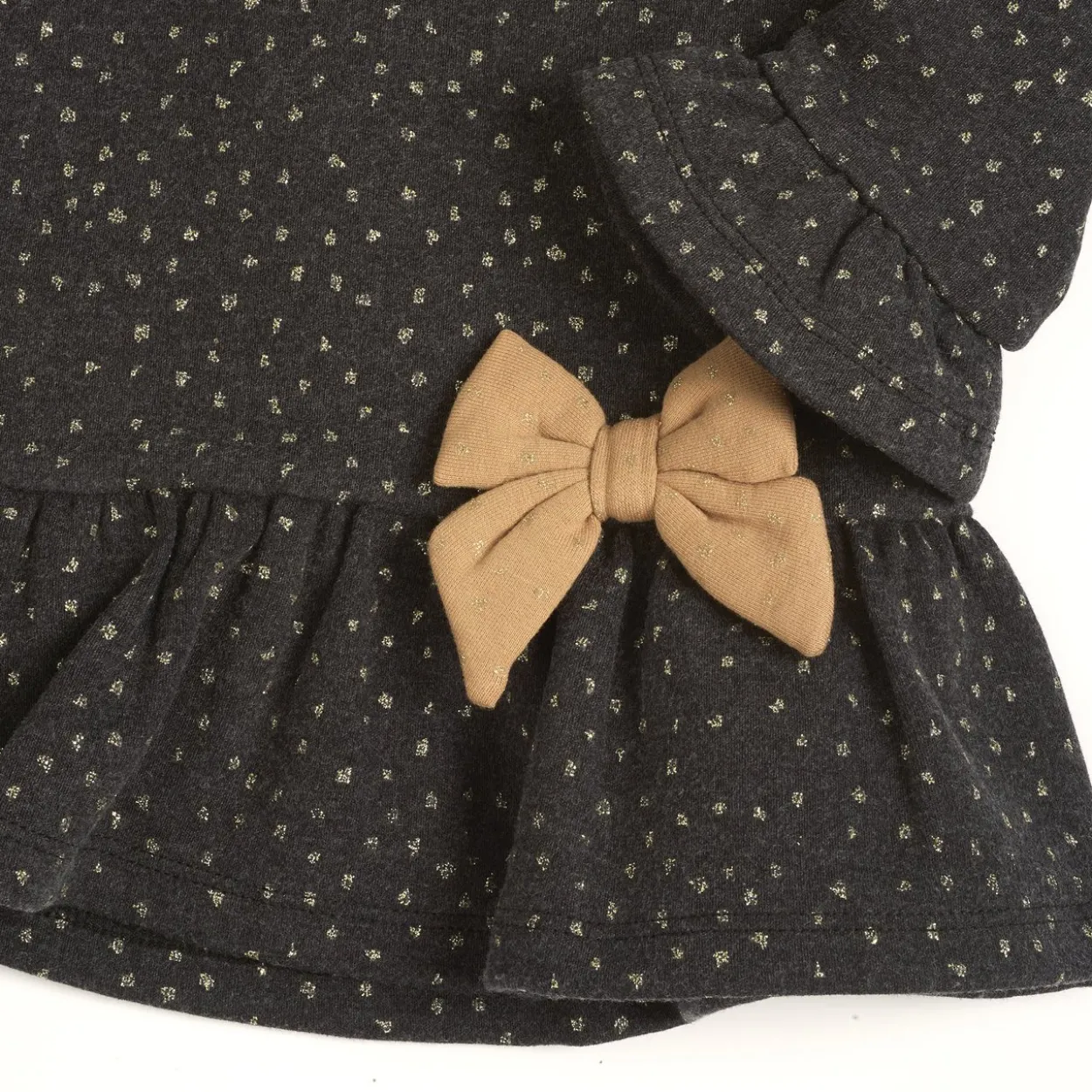 Vestito manica lunga con balze
