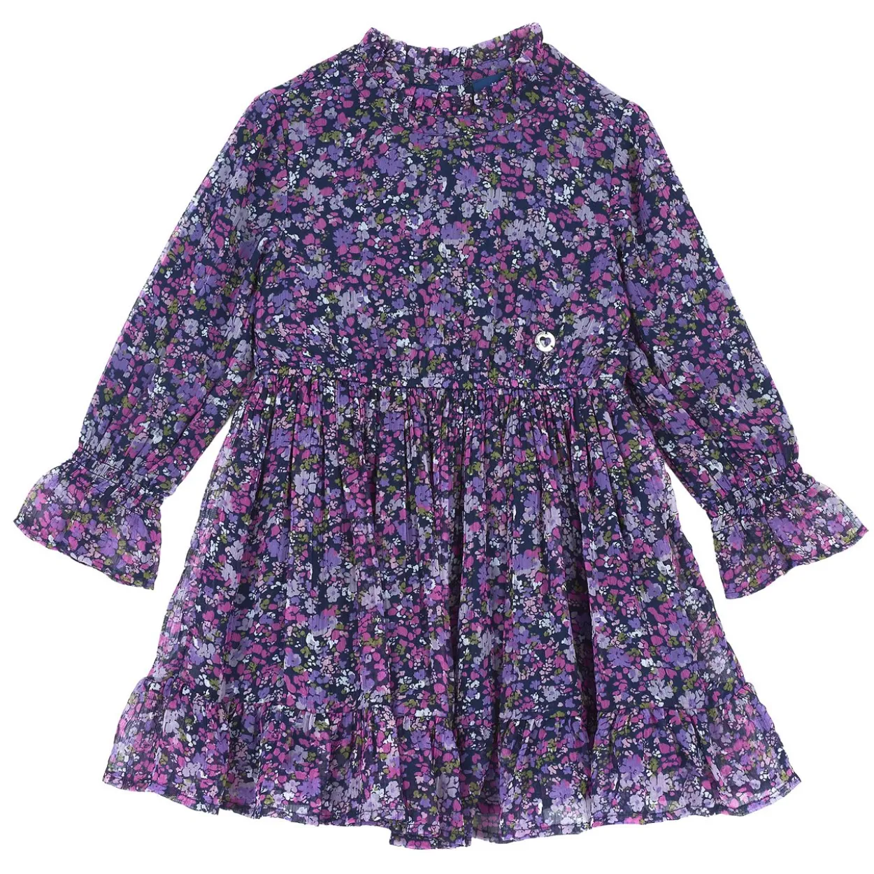 Vestito manica lunga con stampa floreale