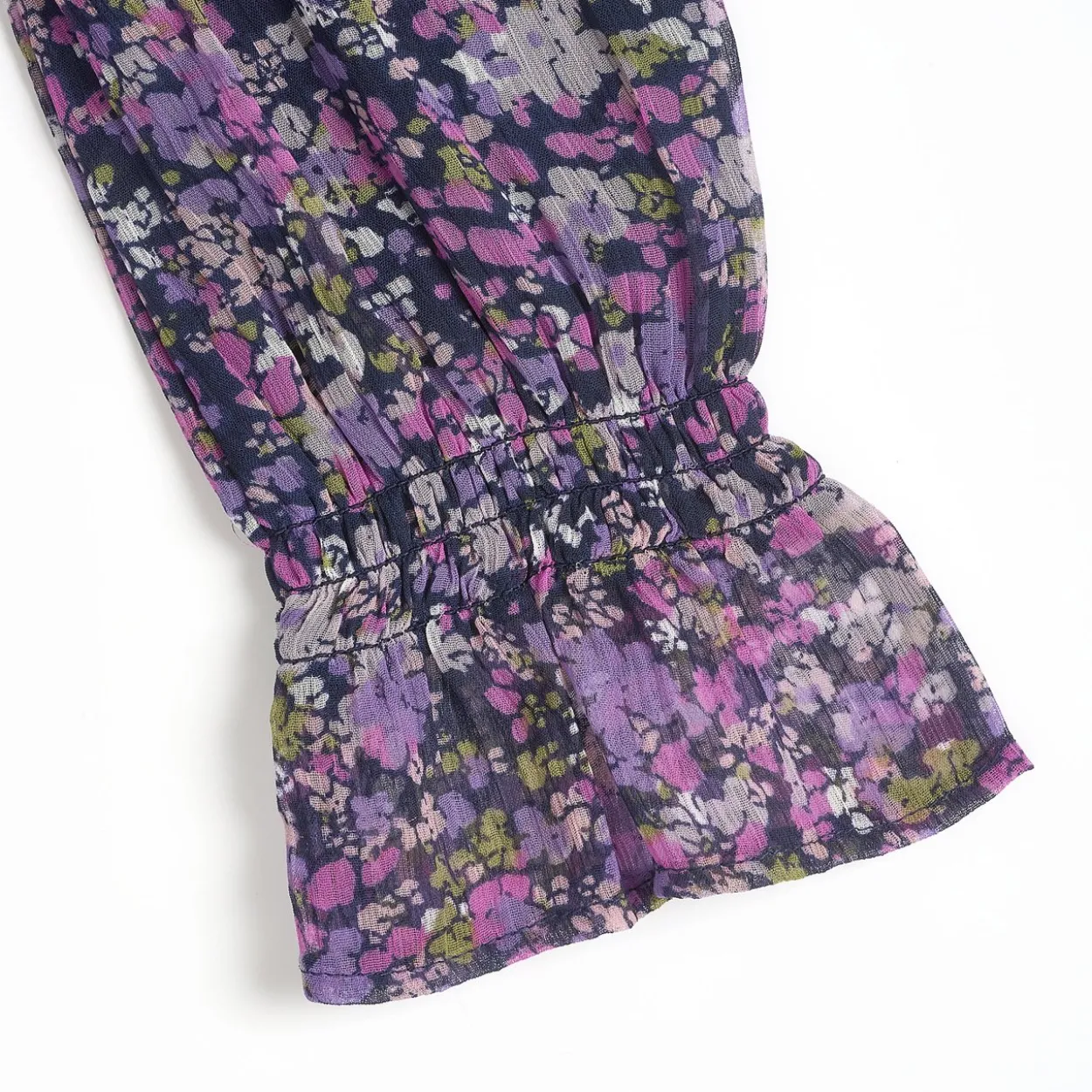 Vestito manica lunga con stampa floreale
