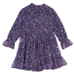 Vestito manica lunga con stampa floreale