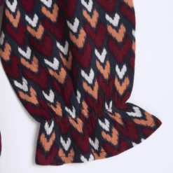 Vestito manica lunga stampato
