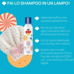 WHIPPY GIFT SET - MOUSSE LAVANTE CORPO E CAPELLI 200ML CON CUFFIA