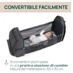 Zaino con fasciatoio integrato